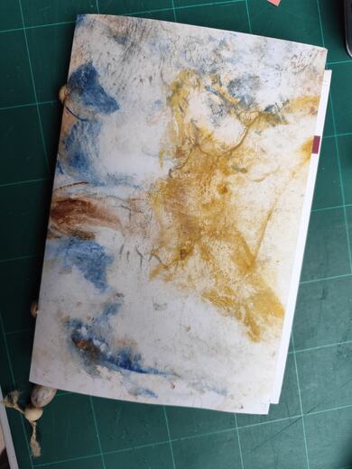 Couverture de carnet — atelier de Murielle Seys