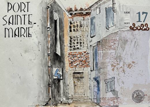 Port-Sainte-Marie, aquarelle — Murielle Seys