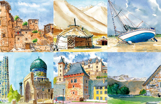 Aquarelles de voyage — Philippe Bichon